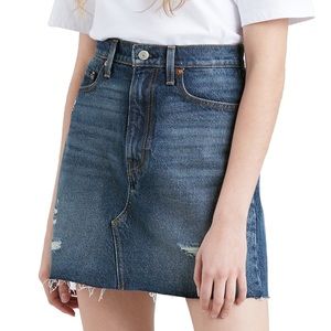 Levi's High Rise Deconstructed Iconic Denim Skirt